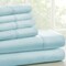 Aqua 6 Piece Wrinkle Resistant Microfiber Polyester Sheet Set